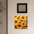 thumbnail image 3 of 16 Inch Wall Clock Battery Operated Square Clock Decorative for Office, Kitchen, Outdoor, Living Room，Many Sunflowers Lovely, 3 of 4