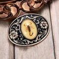 thumbnail image 3 of Naxoaeo Vintage American Belt Buckle Men Western Cowboy Luminous Scorpion Tiger eye Black agate Belt Buckles, 3 of 8
