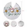 thumbnail image 7 of Spring Floral Christmas Tree Skirt 36 Inches Large Christmas Skirt Tree, White Daisy Eucalyptus Leaves Checkered Tree Skirt Christmas Decorations for Fireplace Party Holidays Indoor Outdoor, 7 of 7