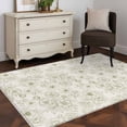 thumbnail image 3 of Farmhouse Flowers Area Rugs 4'x6', Washable Small Throw Rugs for Office Bathroom, Green Botanical Floral Patterned Indoor Outdoor Rug Non-Slip Low Pile Carpet Runner Reversible Floor Mats, 3 of 8