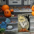 thumbnail image 4 of Halloween Garden Flag 12x18 Inch Double Sided Burlap Small Vertical Boo Ghost Halloween Decor for Farmhouse Yard Outdoor, 4 of 6