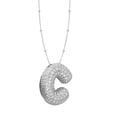 thumbnail image 3 of ¡Descuentos Flash!, Collar con letras incrustadas con circonitas, collar de cobre hueco, collar con colgante de diamantes del alfabeto Akmoler, 3 of 9