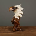 thumbnail image 4 of Imitation Wood Animal Head Statue Decoration Office Desktop Desktop Table Wine Sculpture eagle, 4 of 8