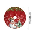 thumbnail image 2 of dajkiuy 35 Inch Christmas Tree Skirt,Xmas Tree Skirt Mat with Snowman Snowflake Pattern for Indoor Outdoor Merry Christmas Holiday Party Decor, 2 of 8