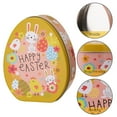 thumbnail image 4 of Easter Decorations Decorative Rabbit Flat Egg Shaped Tinplate Box Festive Children Gift Box Candy Box, 4 of 4