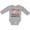 AC-Heather Grey, variant on My First Valentines Day Baby Sloth Boys or Girls Long Sleeve Baby Bodysuit