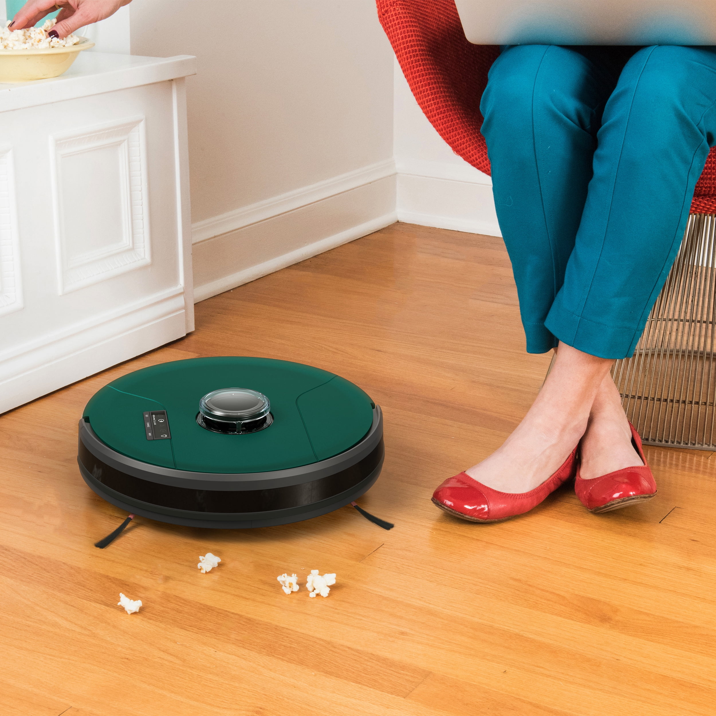 Open Box bObsweep PetHair SLAM™ Wi-Fi Connected Robot Vacuum, Jade
