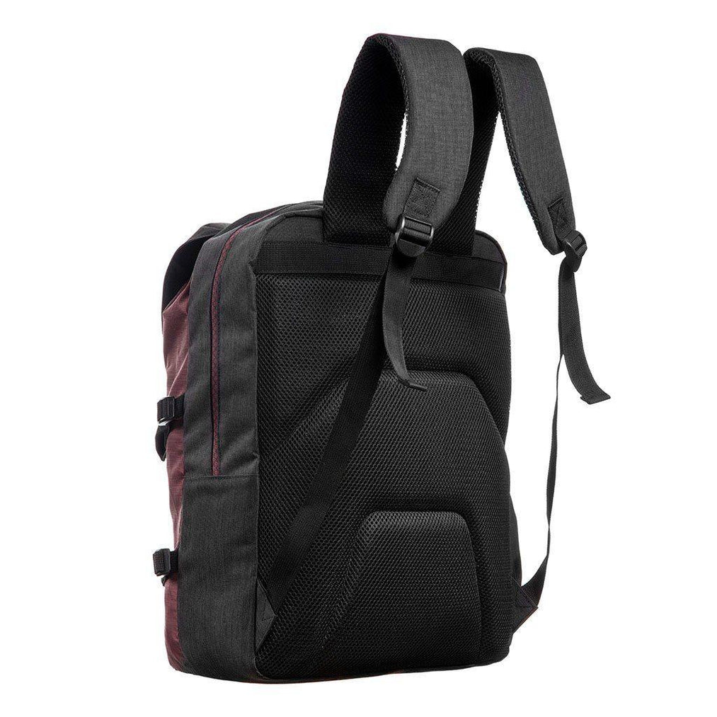ZIPIT Metro Backpack, High School and College Bag, Padded Laptop Compartment, Sturdy and Lightweight (Black & Dark Red) - image 4 of 8