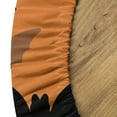 thumbnail image 4 of Ambesonne Halloween Fitted Round Tablecloth, Flying Bats Spooky Simple, 40"- 44" Diameter, Orange and Charcoal Grey, 4 of 4