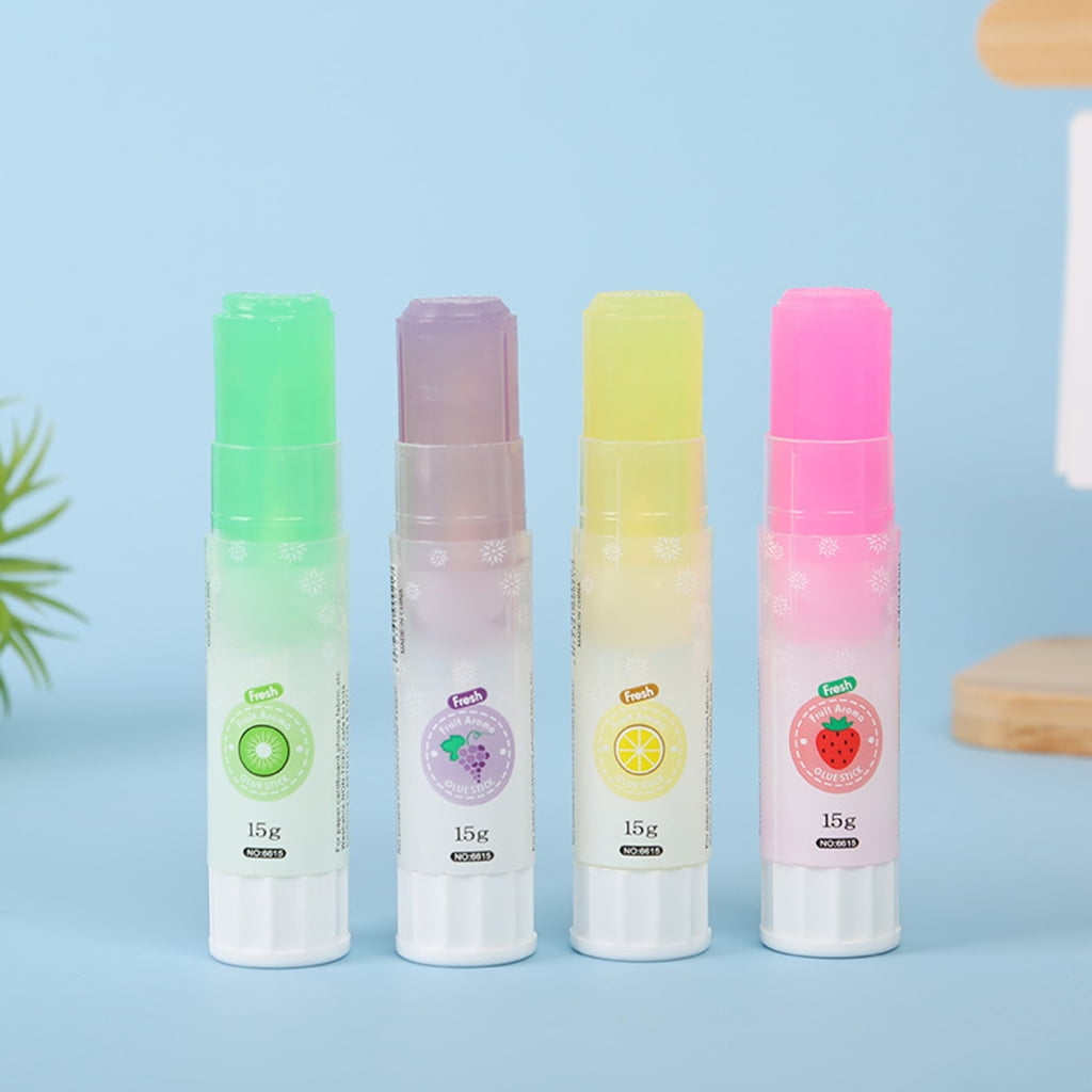 20PCS Colorful Solid Glues Sticks With Fruity Scent Safe Long Last Adhesive For Students Office Supplies 8g