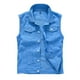 thumbnail image 1 of Chaleco vaquero sin mangas para hombre, corte ajustado, estilo retro desgastado, botones, estilo rock de los 80, tallas L-XXXXXL, 1 of 4