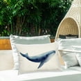 thumbnail image 2 of Stupell Industries Soft Gentle Giant Whale Outdoor Printed Pillow design by Lily K., 14 x 7 x 20, 2 of 6