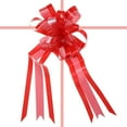 thumbnail image 3 of Unique Bargains 7' Christmas Pull Bow Baskets Present Wrapping Bows Large Flower Pull Bows Red 10 Pack, 3 of 7