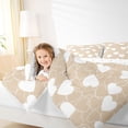 thumbnail image 4 of Feelyou Cartoon Love Heart Queen Comforter Set, Fashion Wheat Artwork Bedding Sets, Teens Kids Boys Girl Reversible Bedding Comforter Set, Luxury Bedroom Decor, 3-Piece, 4 of 8
