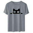 thumbnail image 4 of cute tops for women trendy going out summer short sleeve cat shirt basic round neck tee comfy soft shirts, 4 of 4