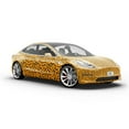 thumbnail image 6 of Rwraps Orange Cheetah Gloss Vinyl Film Wrap 59in x 14ft Vinyl Vehicle Car Film Sheet Roll, 6 of 10