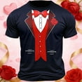 thumbnail image 3 of Mens Valentine's Day Graphic T Shirt Heart Print Casual Short Sleeve Tee Fit Crewneck Top Him Clothes, 3 of 3