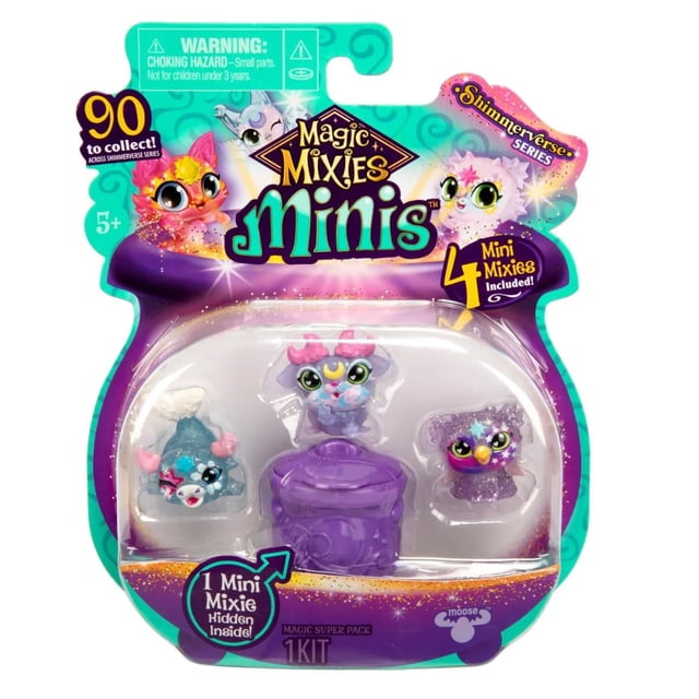 Magic Mixies MMX Minis Paquete de 4 Figuras Coleccionables