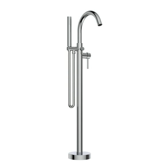 Belanger Floor-Mounted Free Standing Bathtub Faucet with Swivel Handheld Shower, Polished Chrome