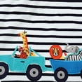 thumbnail image 4 of Byoo Toddler Boys' Crew Neck T-Shirt Cartoon Car Striped Short Sleeved T Shirt Tee Top, 4 of 7