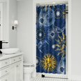 thumbnail image 2 of Gothic Shower Curtain - Dark Celestial Moon & Star Print, Mystical Cosmic Theme Bath Decor, Waterproof Polyester, 36"Wx72"L, Goth Aesthetic Gift, 2 of 5