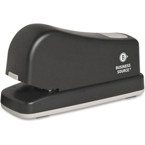 Business Source Electric Stapler 20 Sheets Capacity - 210 Staple Capacity - Full Strip - 1/4" Staple Size - Black, Putty