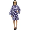 thumbnail image 2 of Bimba Women Cotton Poplin Short Floral Printed Wrap Bridesmaids Kimono Robe-26, 2 of 7