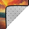 thumbnail image 3 of DouZhe Tapis de Zone Motif Vagues Colorées de l'Océan Antidérapant Lavable en Machine, Style Moderne, 63x48 Pouces, 3 of 6