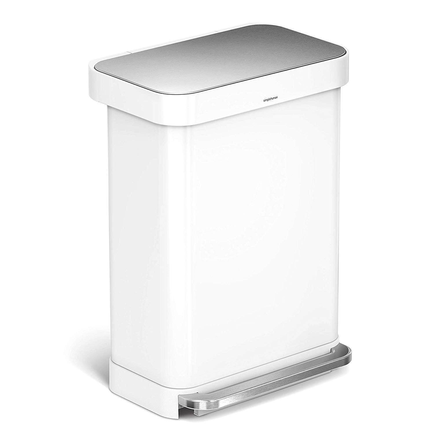 Simple Human Stainless Steel Pedal Bin 55 Litre Rose Gold 
