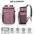 thumbnail image 3 of Travel Cooler Bag - Pink and Black Of Leopard Print Camping Beer Cooler Backpack with Bottle Opener- Waterproof Insulated Picnic Backpacks - Cooler Bag for Beach, 3 of 6