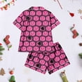 thumbnail image 4 of Hot Sales Under $8 CNJKEHIUV Halloween Pajama Sets for Women 2 Piece Cute Pumpkin Print Set Sleepwear Hot Pink S, 4 of 5