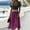 Dark Purple, variant on Women's Floral Print V Neck Dress Short Sleeve A Line Midi Casual Summer Outfit Flowy Lightweight Party Wear Vacation Boho Chic Sunflower Plaid Yellow XXL