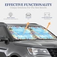 thumbnail image 4 of Bingfone Sea And Fish Windshield Sun Shade 2-Piece Foldable Car Front Window Sunshade For Most Sedans Suv Truck - Auto Sun Blocker Visor Protector Blocks Max Uv Rays - Small, 4 of 7