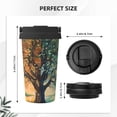 thumbnail image 3 of Uemuo Seasonal Tree Reflection Print Carry Insulated Coffee Mug, Travel Mug with Hidden Handle, Insulated Coffee Flask, Leak-proof Travel Mug Insulated Mug for Office, 3 of 8
