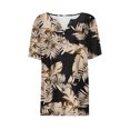 thumbnail image 3 of Tops de Manga Corta de Algodón para las Mujeres Impreso Cuello Redondo Blusa Imitación Estante de Algodón, Moda Casual Top para el Hogar Diario Y el Trabajo, 3 of 5