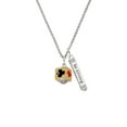 thumbnail image 2 of Delight Jewelry Goldtone Card Suits Square Spinner Silvertone Be Strong and Courageous Bar Charm Necklace, 23", 2 of 4