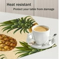 thumbnail image 4 of Fruits Pineapple Placemats Set of 4 Heat Resistant Place Mats 12"x18" Washable Table Mats Set Non-Slip Linen Table Placemat Kitchen Dining Table Runners for Tabletop Decoration, 4 of 6