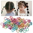 thumbnail image 2 of 100Pcs Small Candy Color Hair Ring Anti-fall Tight Exquisite Kids High Elastic Simple Hair Ropes Hair Accessories, 2 of 7
