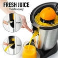 thumbnail image 2 of Zulay Kitchen Electric Citrus Juicer, 160W Stainless Steel Orange Juicer Squeezer for Oranges, Lemons, Grapefruits, 2 of 6