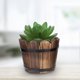 thumbnail image 2 of Small Planter Pot Barrel Planter Garden Tree Planter Small Wood Planter Garden Flower Pot for Patio, 2 of 4