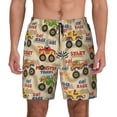 thumbnail image 3 of Uemuo Animal Truck Pattern Mens Swim Trunks Quick Dry Board Shorts with Mesh Lining, Stretch Beach Shorts Quick Dry No-Chafing Board Shorts-Small, 3 of 9
