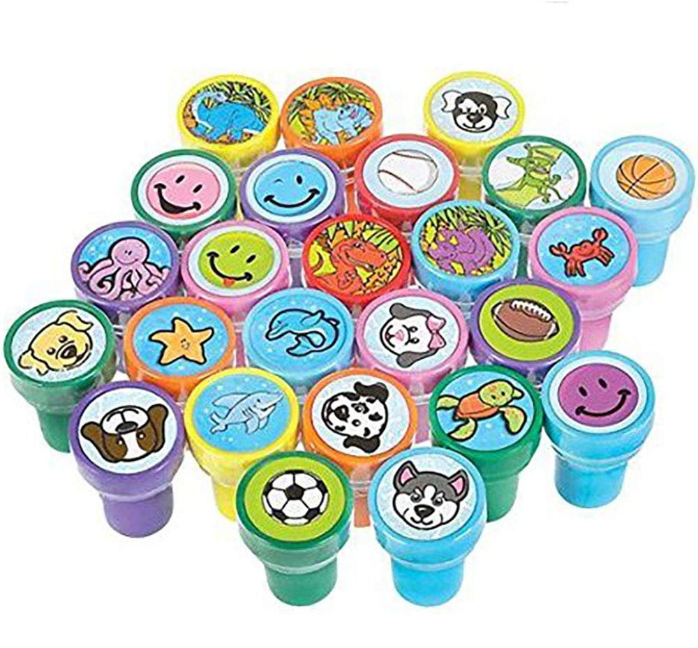 Gearmax 10 Pcs Christmas Stamps Set,Kids Self-Ink Stamps for Easter Egg Stuffers Party Favor Teacher Stamps