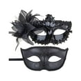thumbnail image 2 of Tejiojio Couple Masquerade Masks Polyvinyl Chloride Party Mask Halloween Costume Mask Mardi Gras Mask for Couples Women and Men, 2 of 6