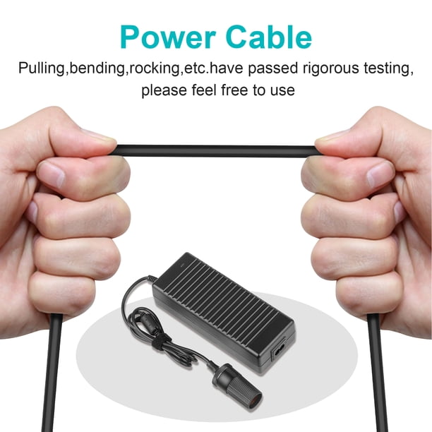 120v to cigarette lighter Power Supply Adapter Car Cigar 10A 120W DC100V-250V 12V Cable !(black)(AU Plug 10A 120W) Not recommended for Air compressor Car Power Inverter 120W DC