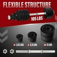 thumbnail image 4 of Yes4All Adjustable Dumbbells Weight Set, 105 lb, 4 of 5