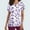 Scrubs-Purple, variant on Gamivast Scrubs for Women Print V-Neck Short Sleeve Nursing Scrubs Tops with Pockets Soft Stretch Breathable Scrub Nursing Uniform