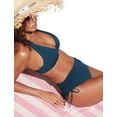 thumbnail image 4 of Bombacha de Bikini CRZ YOGA Cintura Alta con Lazos Laterales Ajustables Azul S, 4 of 5