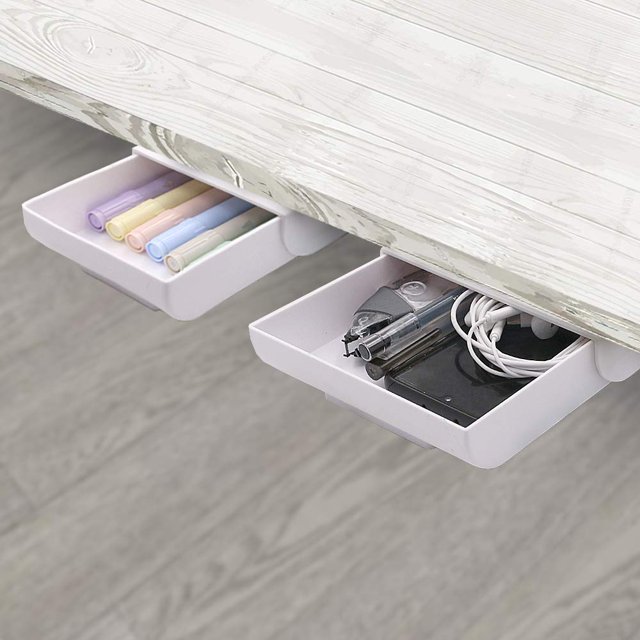 Organizador Caddy YOOUSOO de 2 cajones para almacenamiento debajo del escritorio
