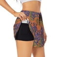 thumbnail image 3 of Lsque Lavender Flowers Printed Women's Running Shorts with Liner Pockets,Elastic Quick Dry Workout Athletic Gym Yoga Shorts,Womens High Waist Shorts-Medium, 3 of 9