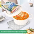 thumbnail image 3 of Yayeee Pot Holders Kitchen Heat Resistant with Pocket 7"x9.8" Cotton Oven Cooking Hot Pads, Seaside Leaves, 3 of 7